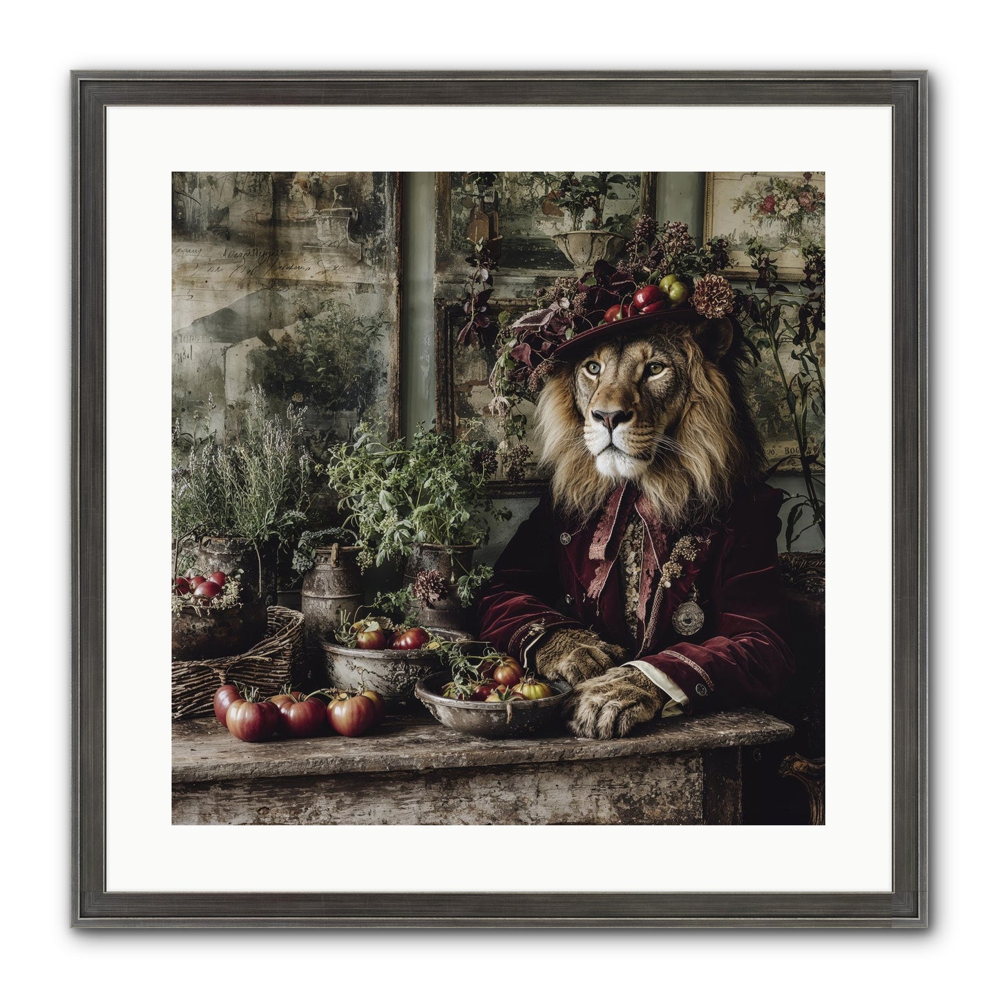 Orchard Afternoon Framed Print - Slimwoods Black/Silver 20x20