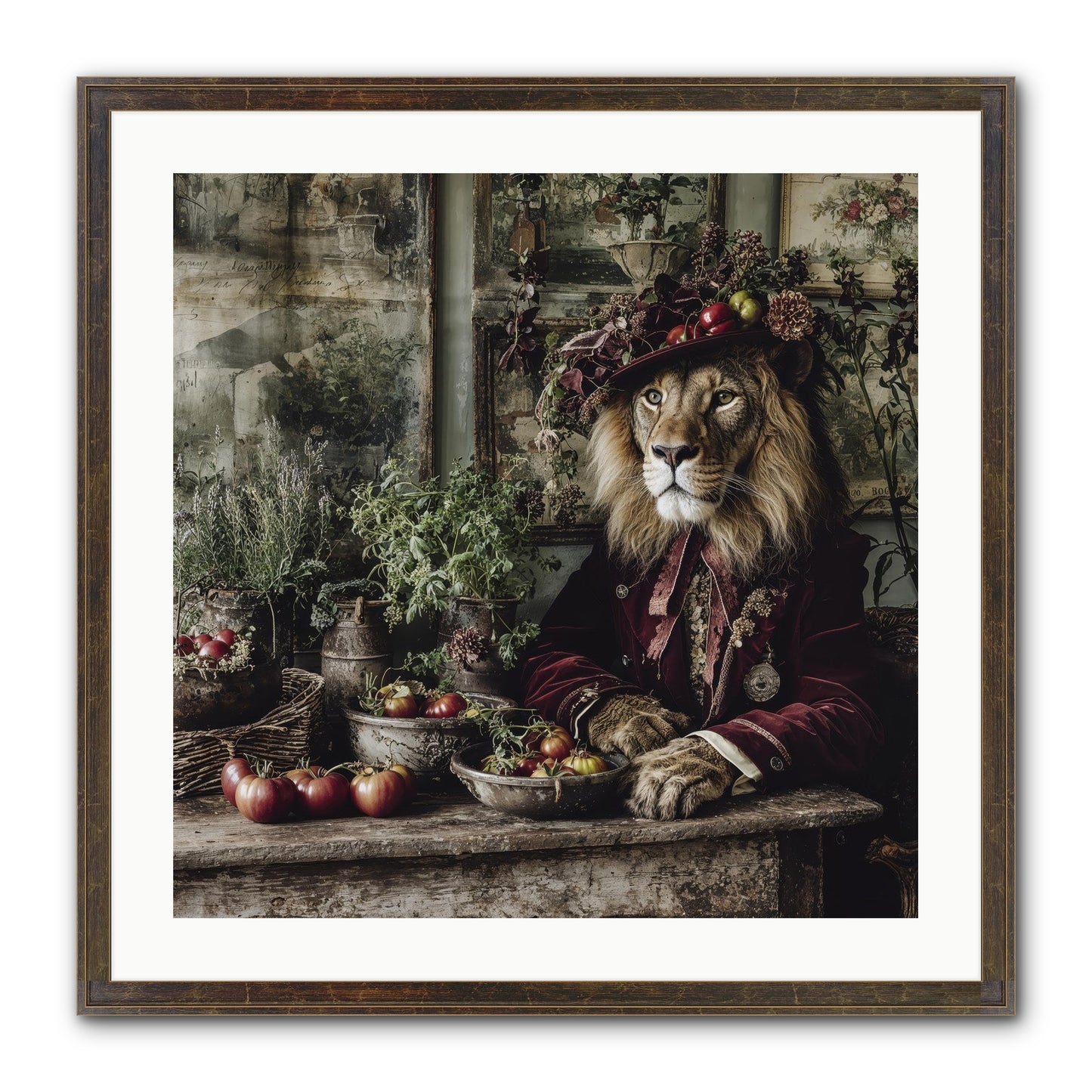 Orchard Afternoon Framed Print - Slimwoods Black/Gold 24x24