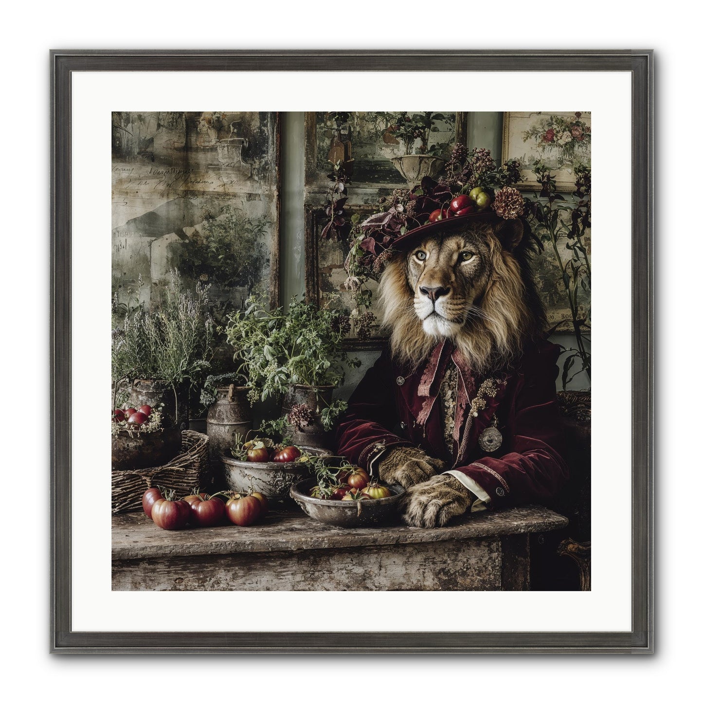 Orchard Afternoon Framed Print - Slimwoods Black/Silver 24x24