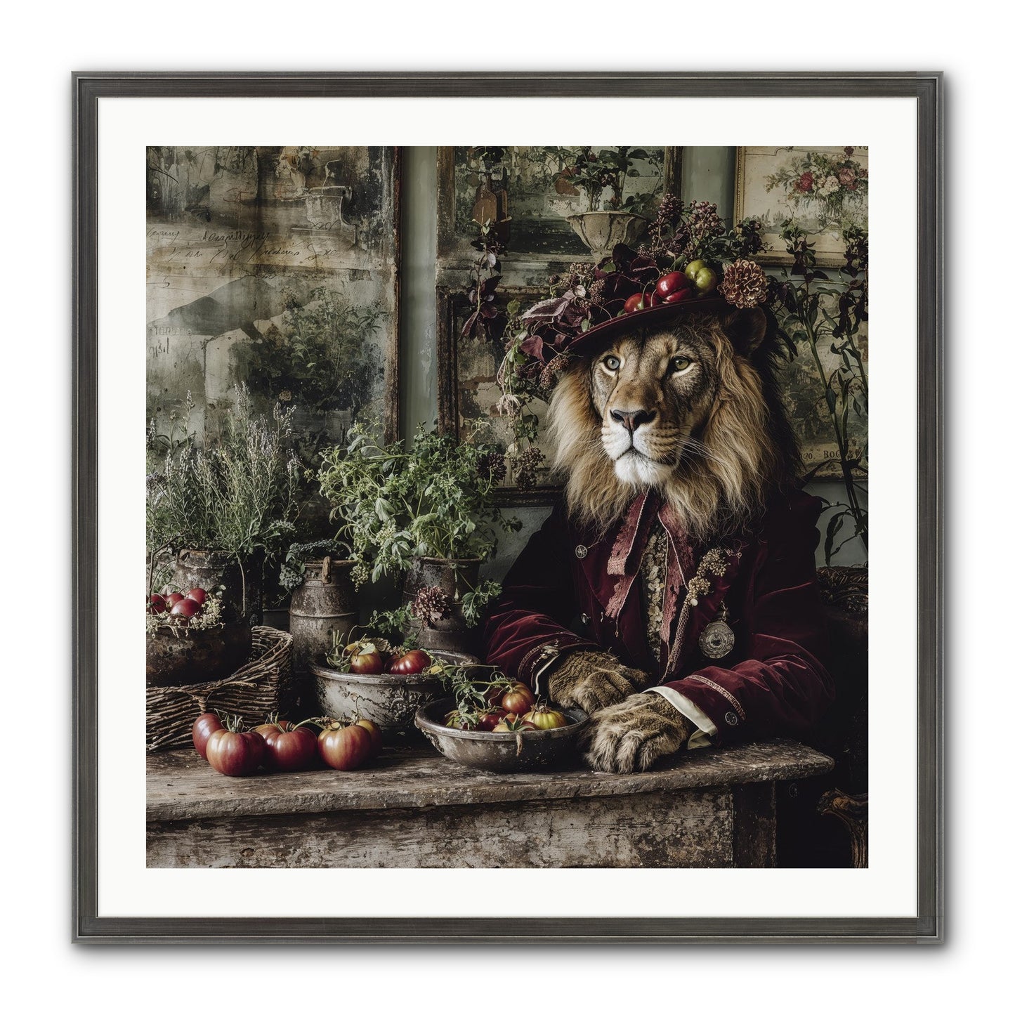 Orchard Afternoon Framed Print - Slimwoods Black/Silver 30x30
