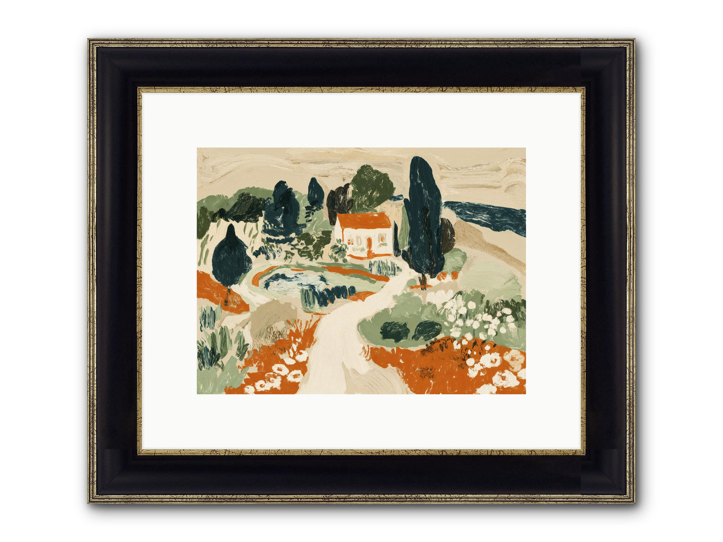 Orchard Logic Framed Print - Black & Gold 12x9