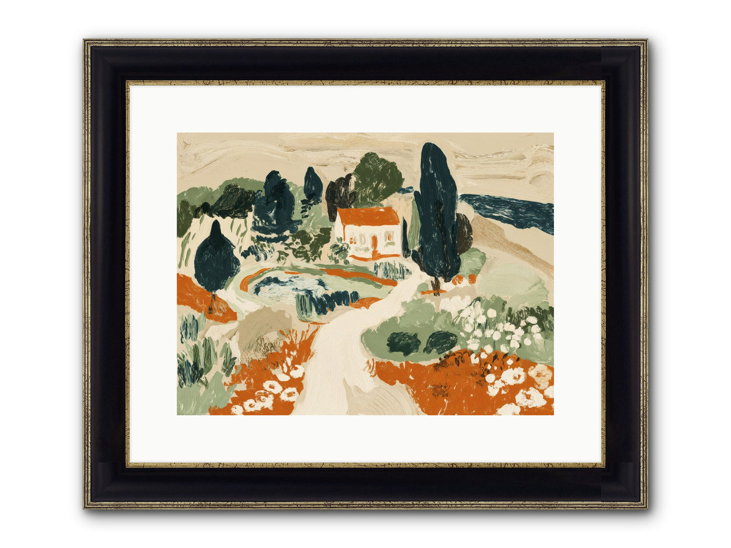 Orchard Logic Framed Print - Black & Gold 16x12