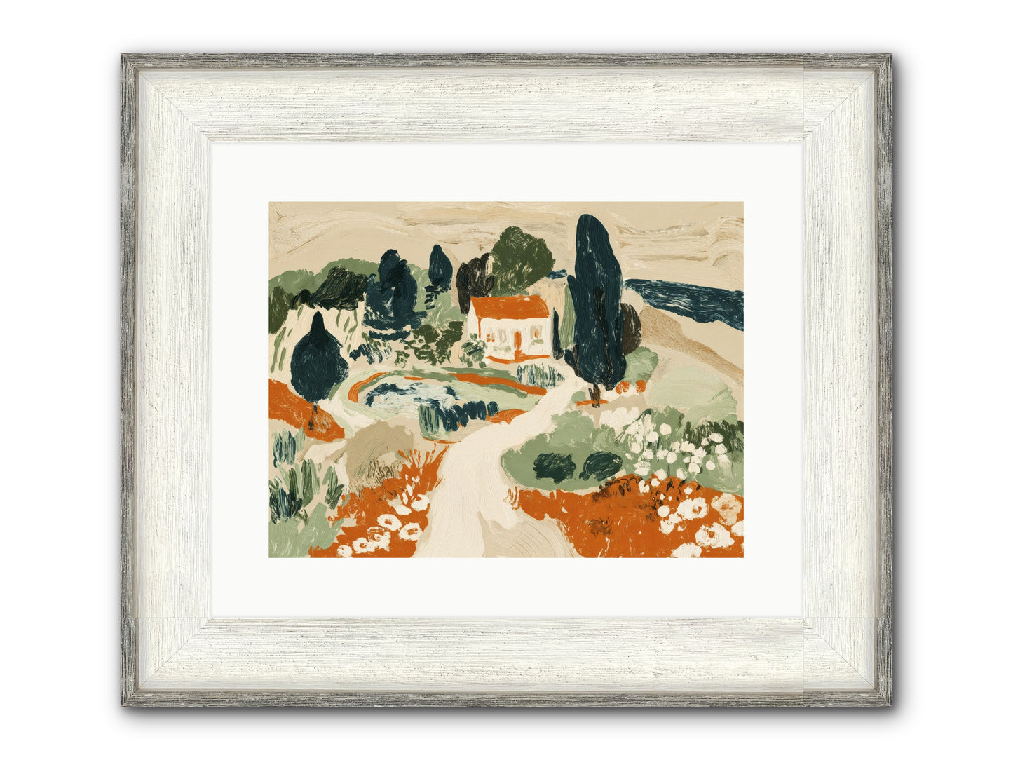 Orchard Logic Framed Print - Driftwood White 16x12