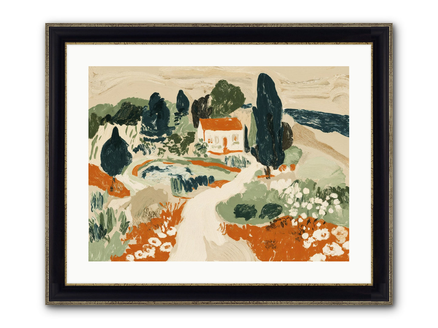 Orchard Logic Framed Print - Black & Gold 24x18