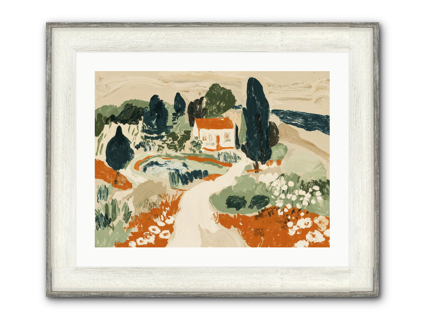 Orchard Logic Framed Print - Driftwood White 24x18
