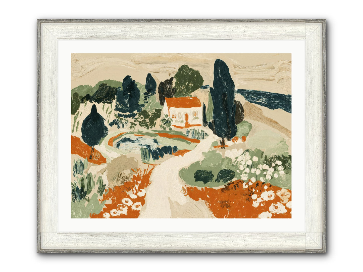 Orchard Logic Framed Print - Driftwood White 32x24