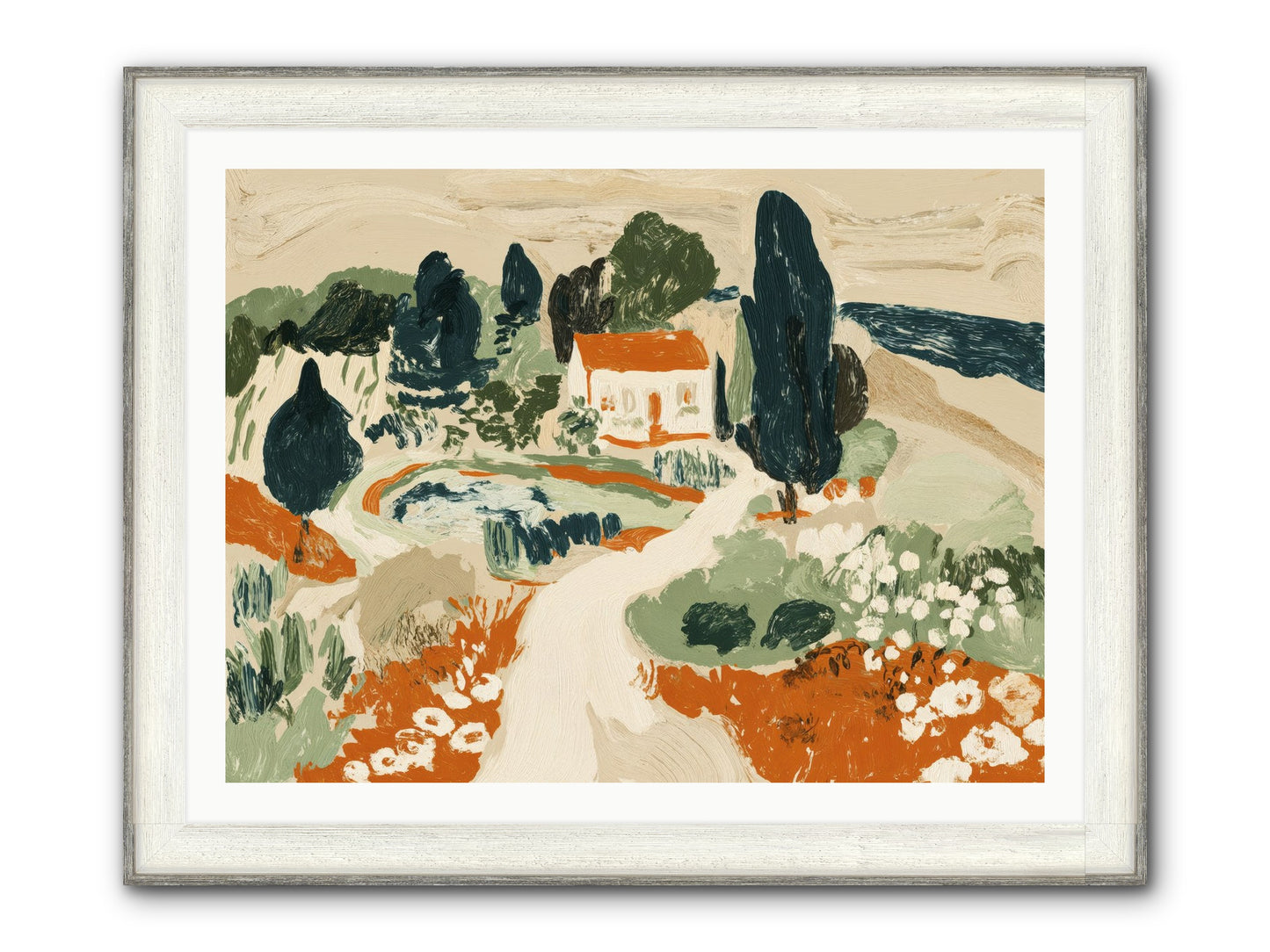 Orchard Logic Framed Print - Driftwood White 40x30