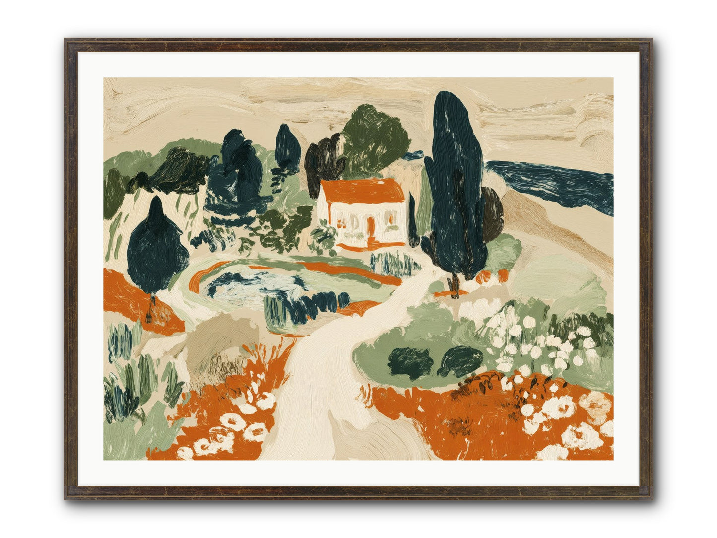 Orchard Logic Framed Print - Slimwoods Black/Gold 40x30