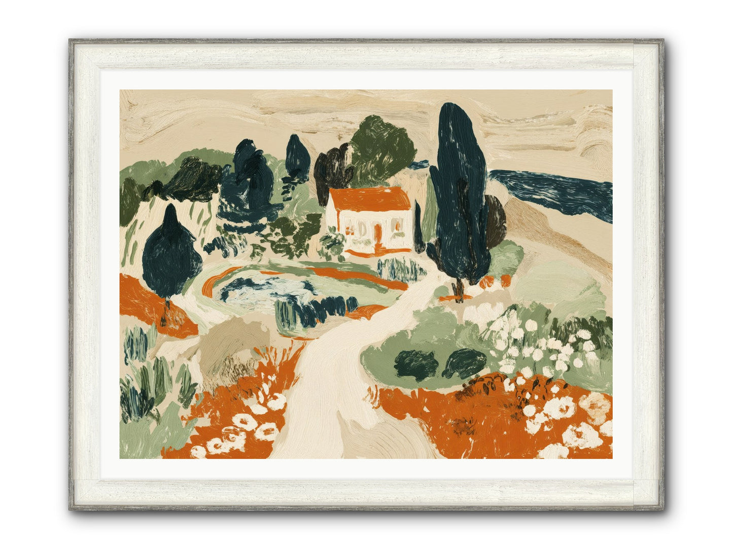 Orchard Logic Framed Print - Driftwood White 48x36