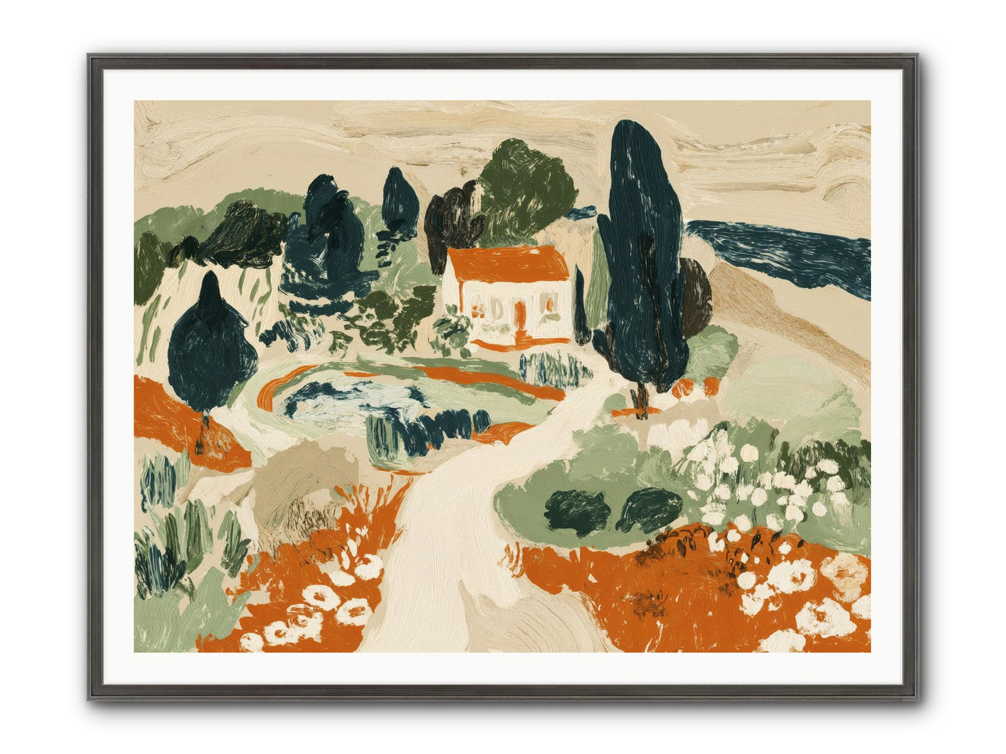 Orchard Logic Framed Print - Slimwoods Black/Silver 48x36