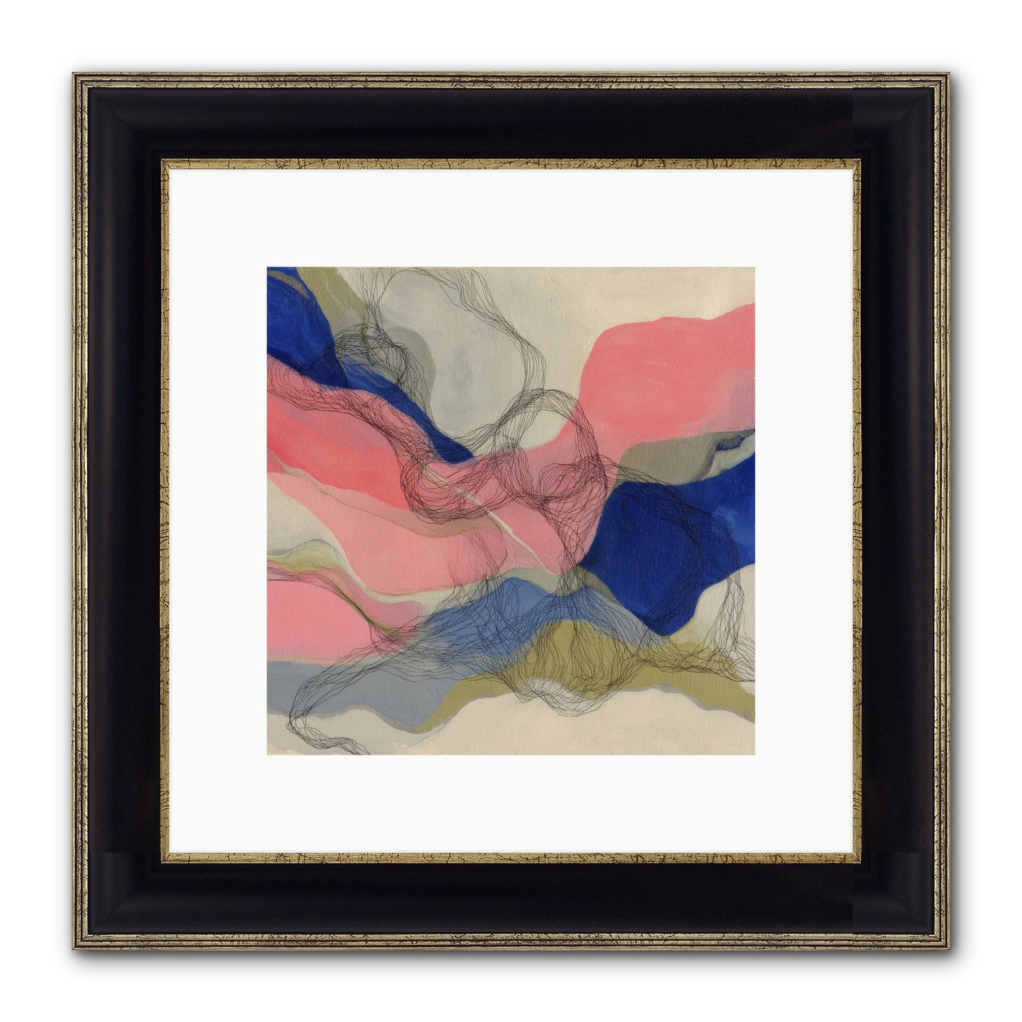 Orionis Framed Print - Black & Gold 10x10