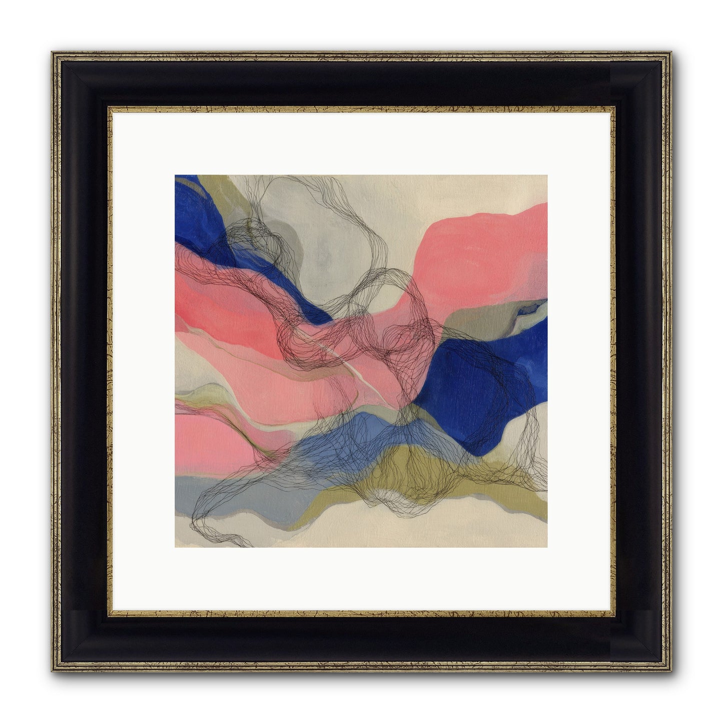 Orionis Framed Print - Black & Gold 12x12