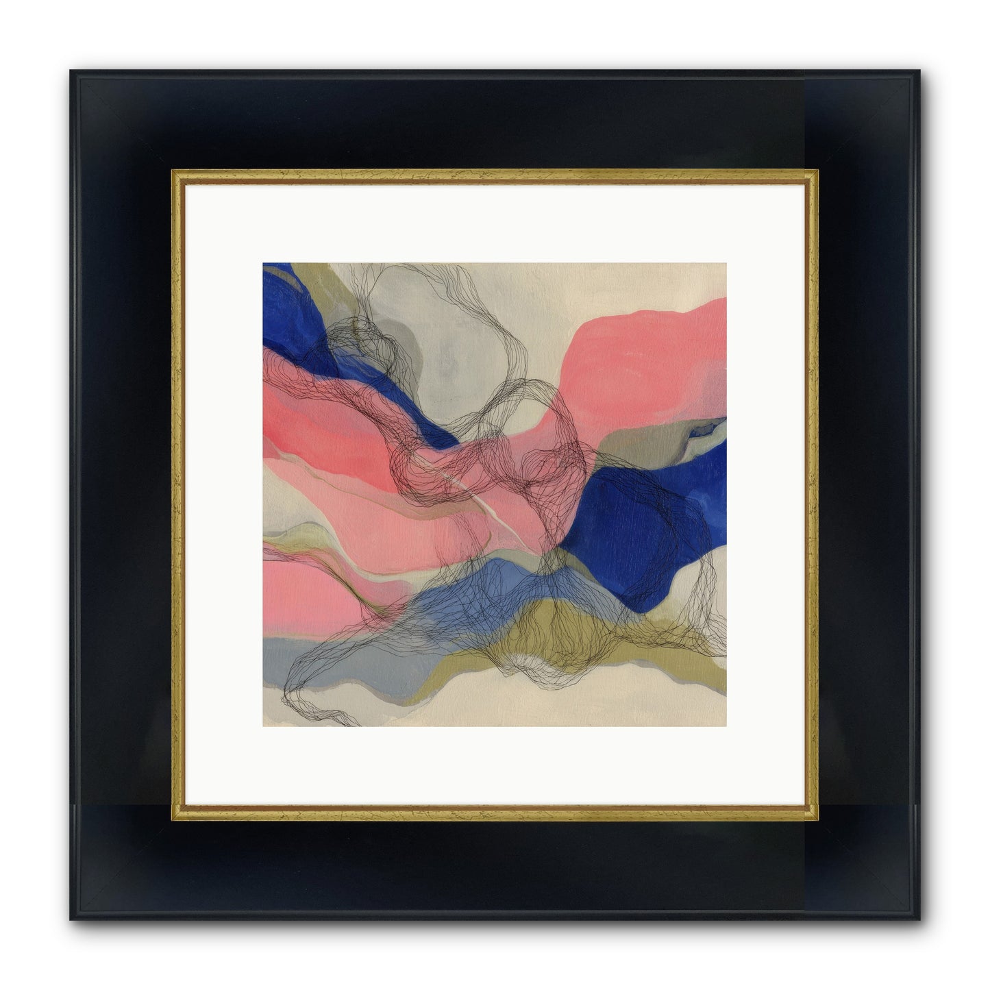Orionis Framed Print - Wide Black w/Gold 12x12