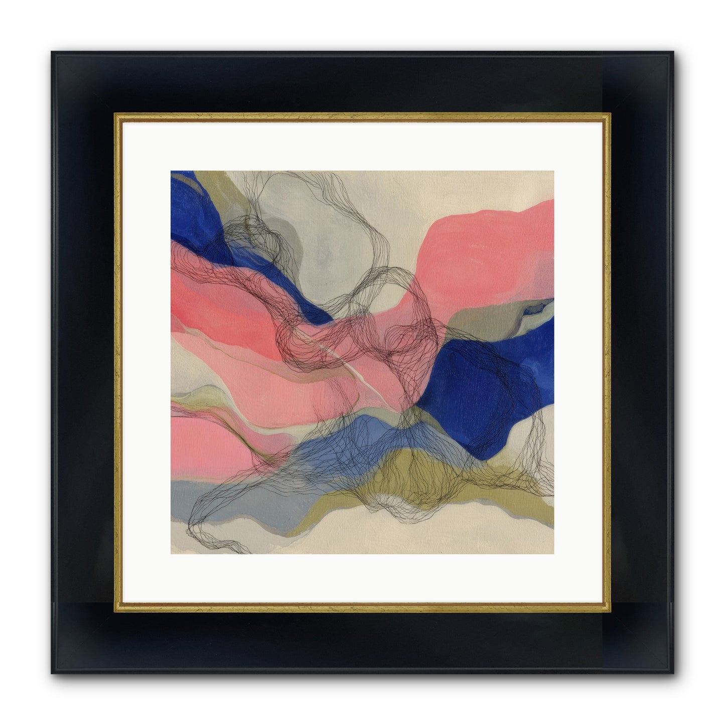 Orionis Framed Print - Wide Black w/Gold 16x16