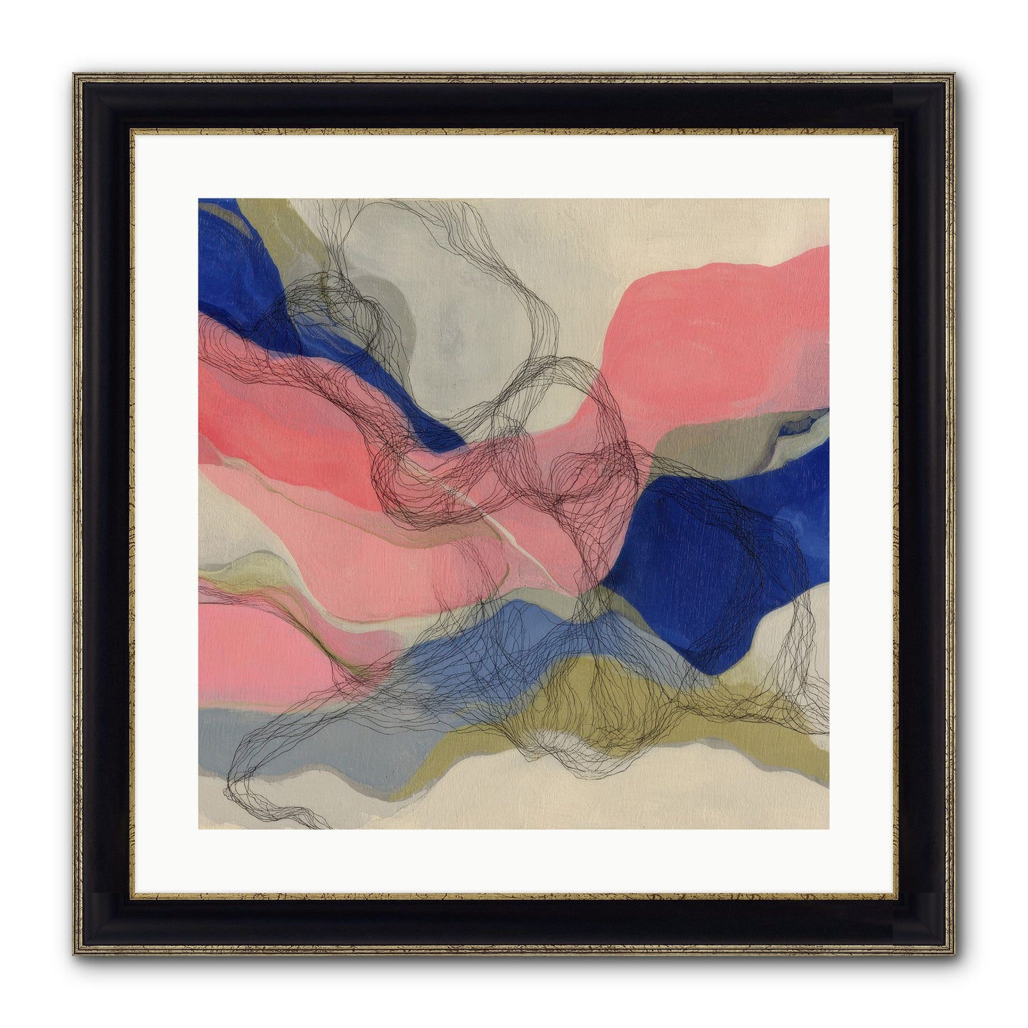 Orionis Framed Print - Black & Gold 20x20