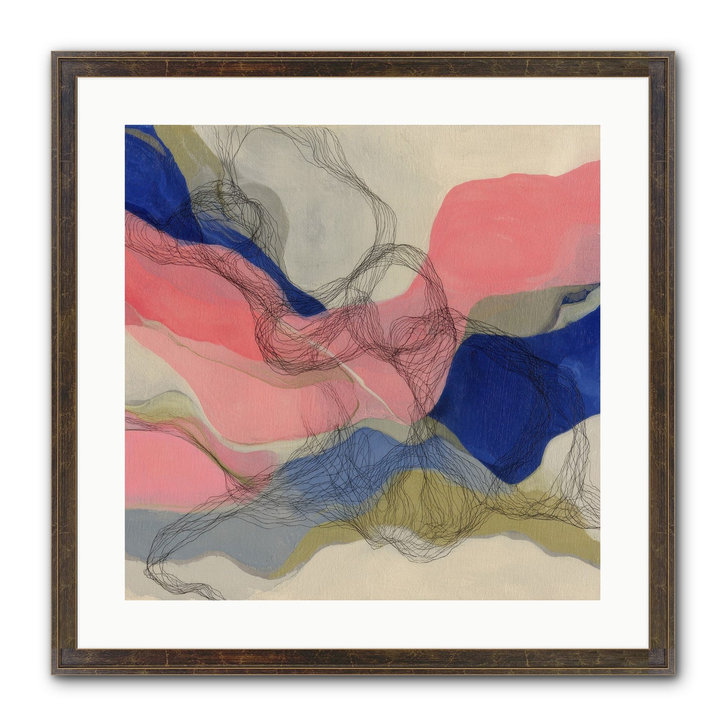 Orionis Framed Print - Slimwoods Black/Gold 20x20
