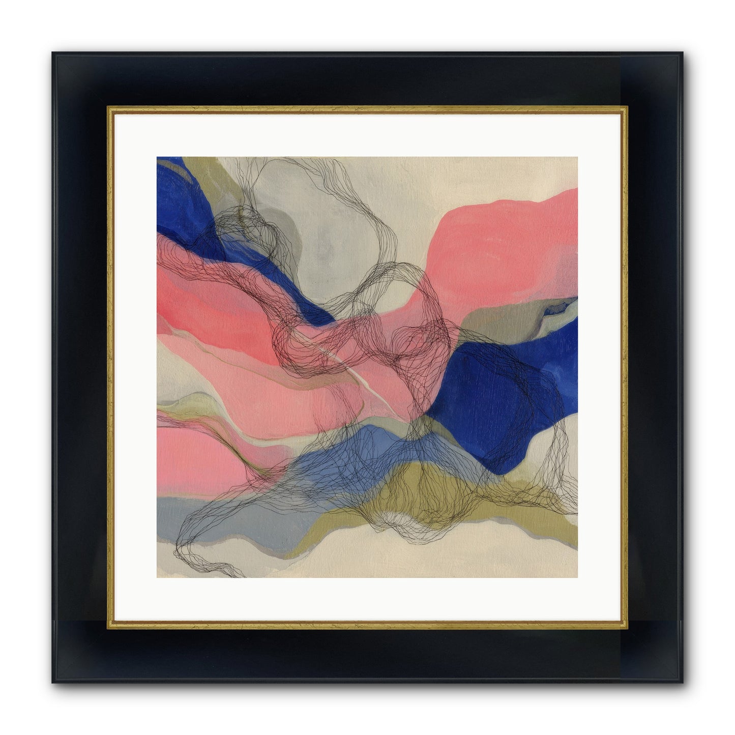 Orionis Framed Print - Wide Black w/Gold 20x20