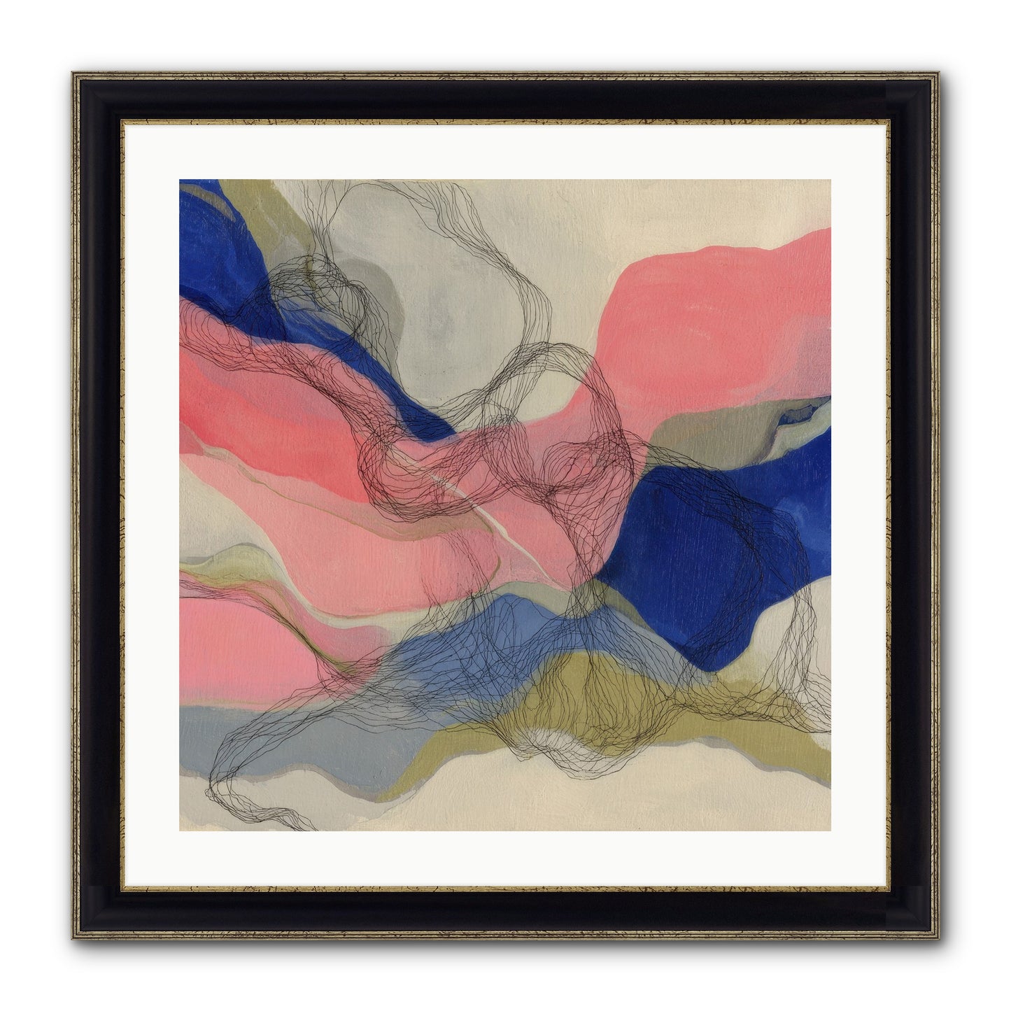 Orionis Framed Print - Black & Gold 24x24