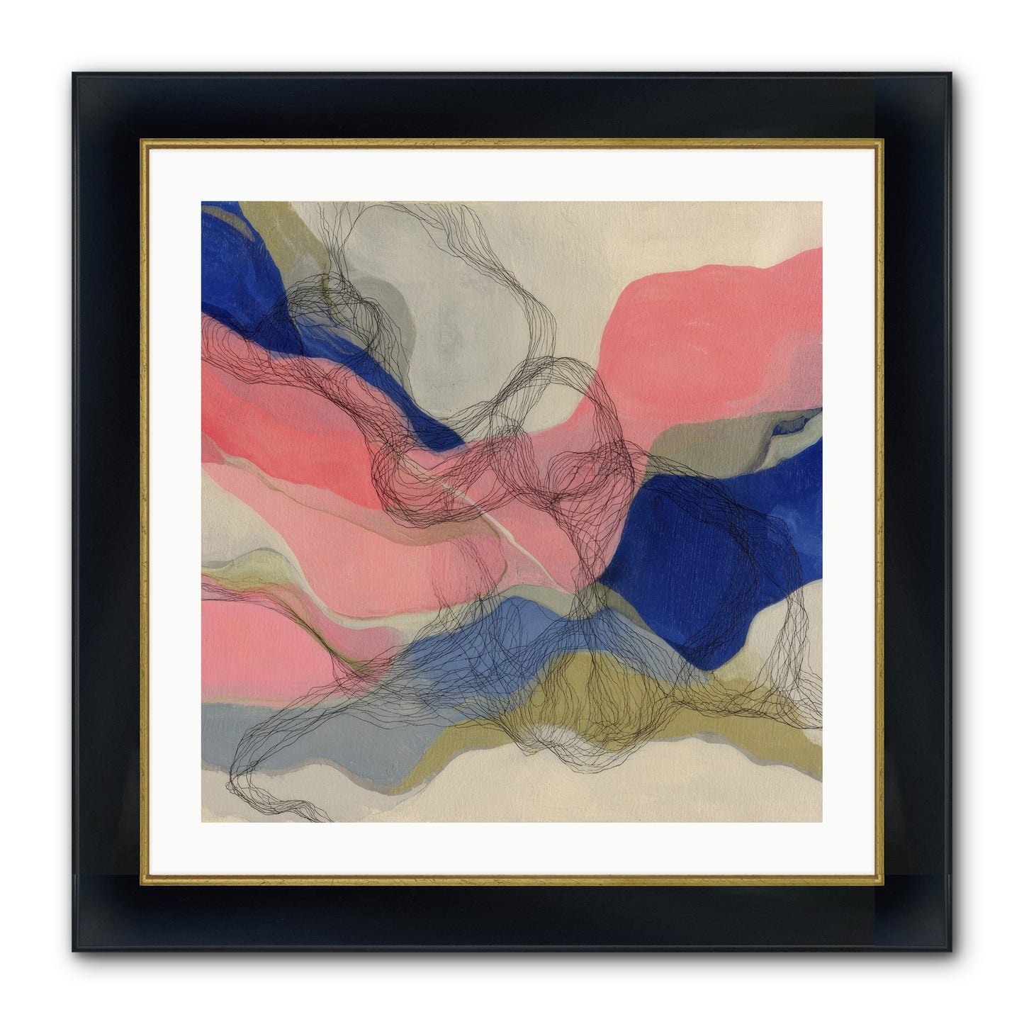 Orionis Framed Print - Wide Black w/Gold 24x24