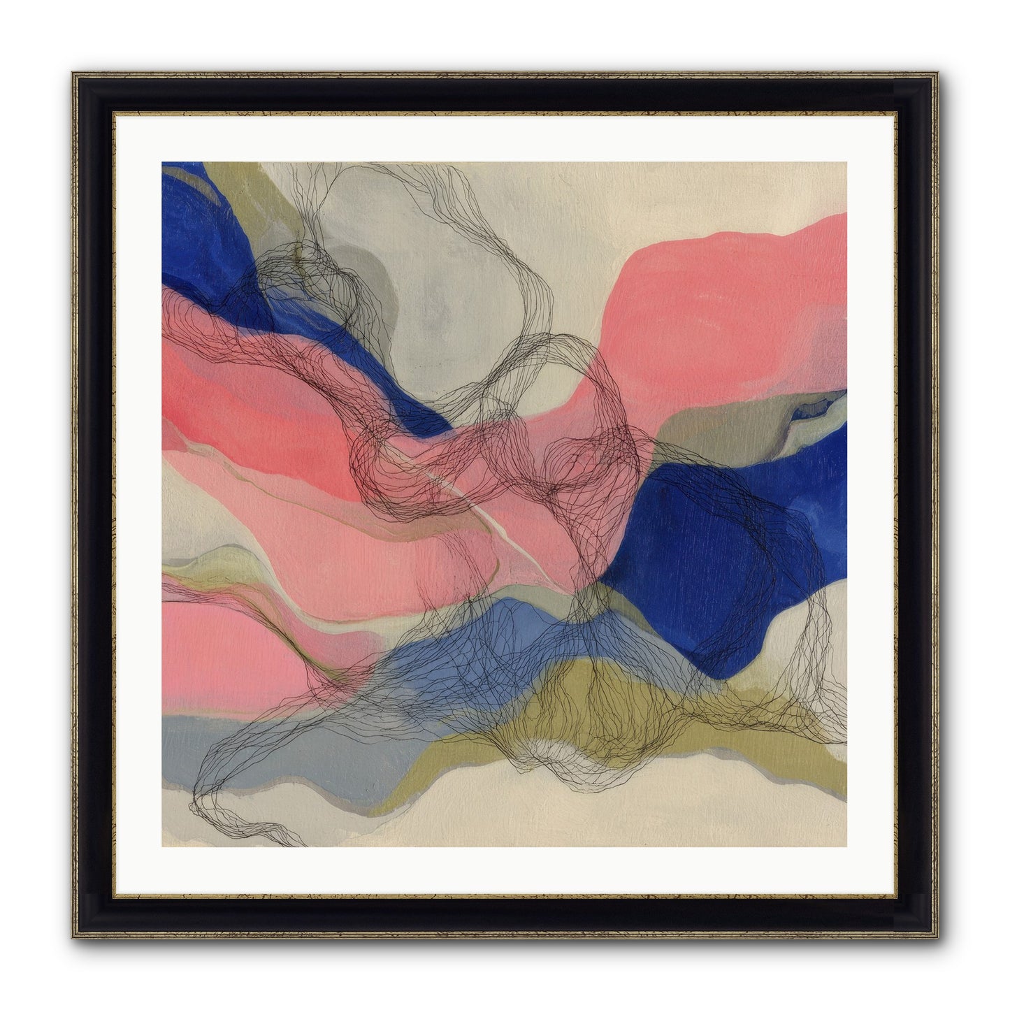 Orionis Framed Print - Black & Gold 30x30