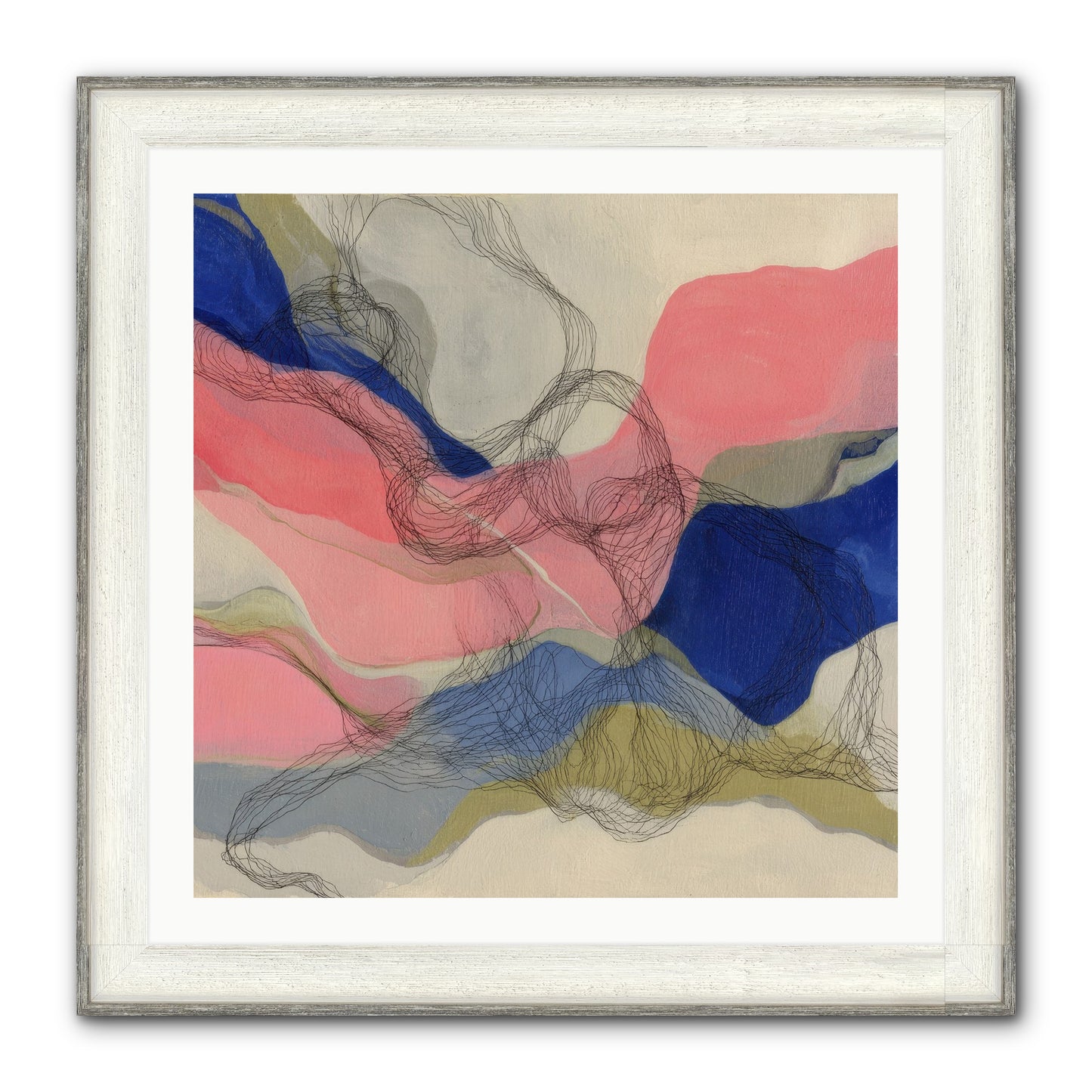 Orionis Framed Print - Driftwood White 30x30
