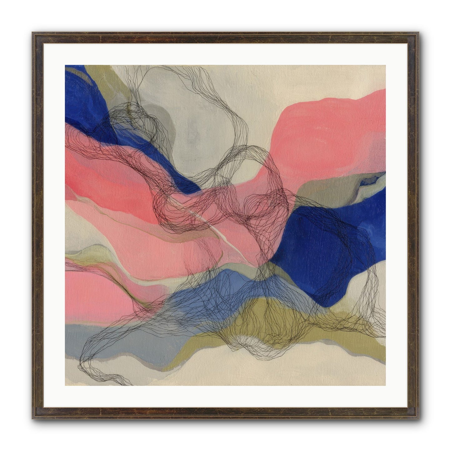 Orionis Framed Print - Slimwoods Black/Gold 30x30