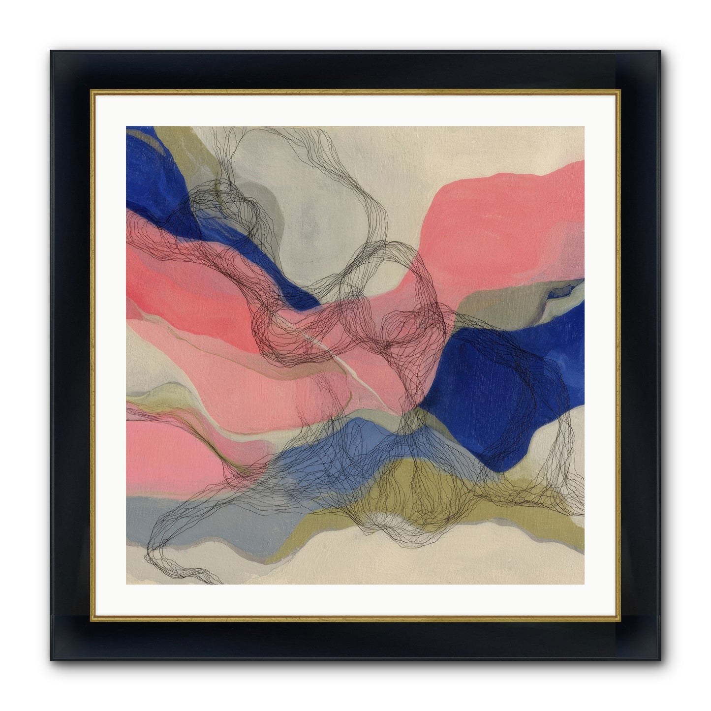 Orionis Framed Print - Wide Black w/Gold 30x30