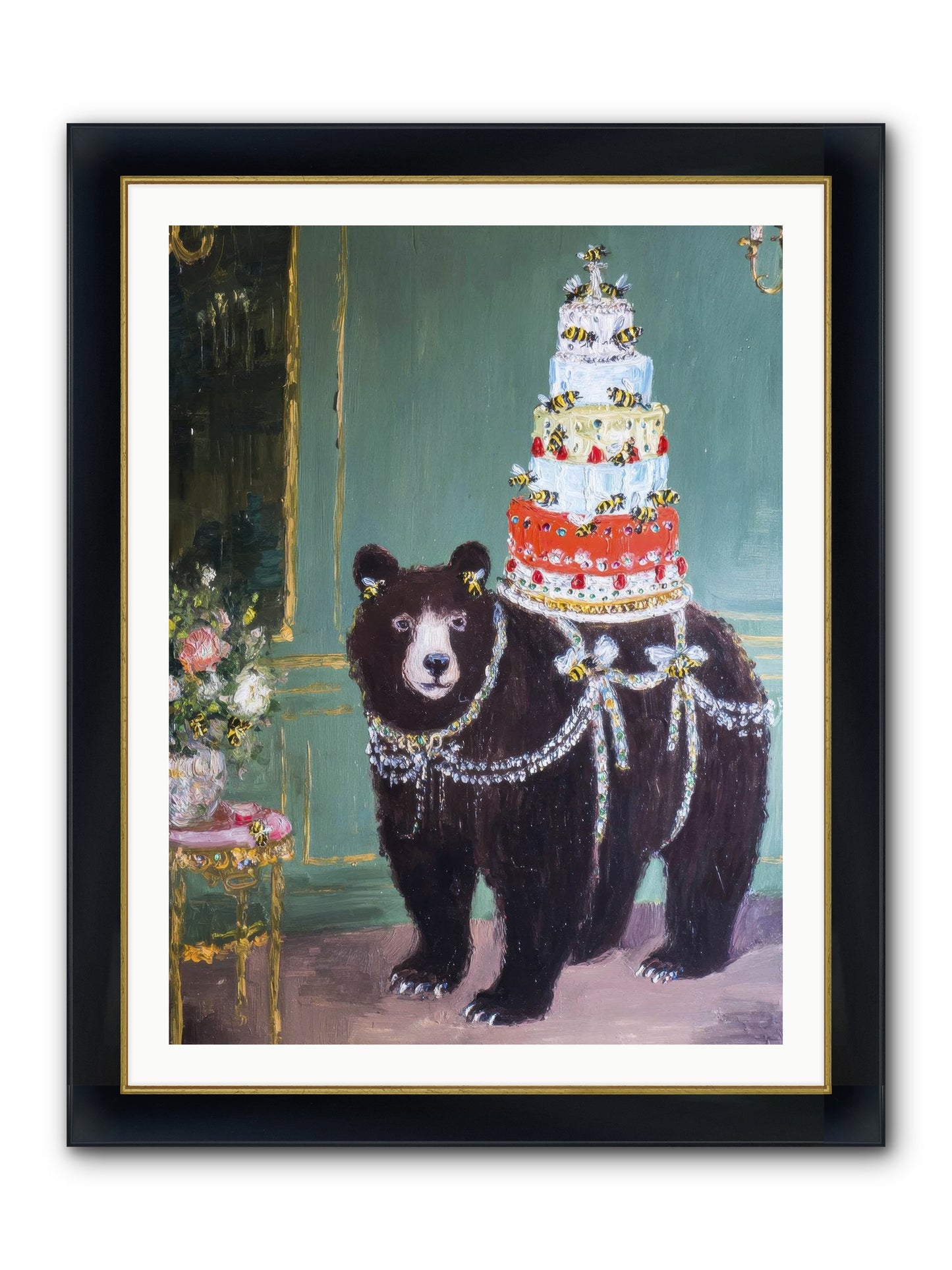 Our Darling Days Framed Print - Wide Black w/Gold 30x40