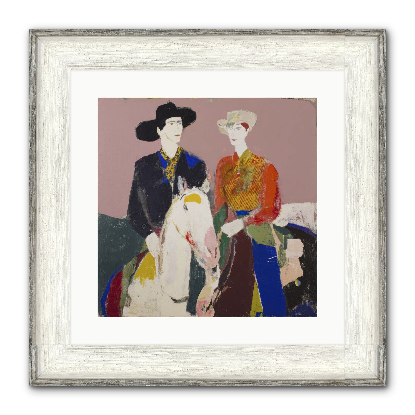 Over The Summit's Secret Framed Print - Driftwood White 16x16