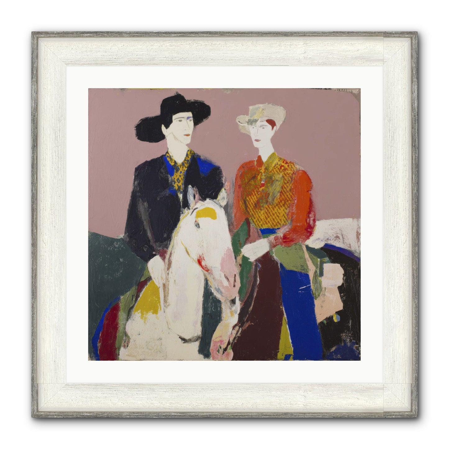 Over The Summit's Secret Framed Print - Driftwood White 24x24