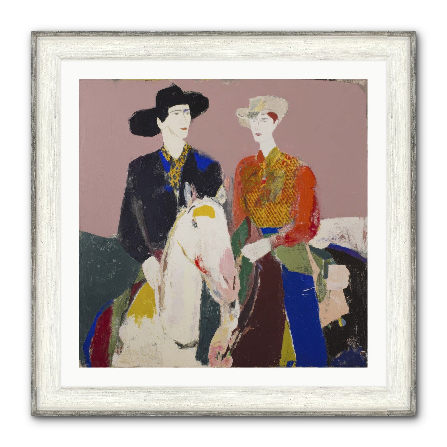 Over The Summit's Secret Framed Print - Driftwood White 30x30