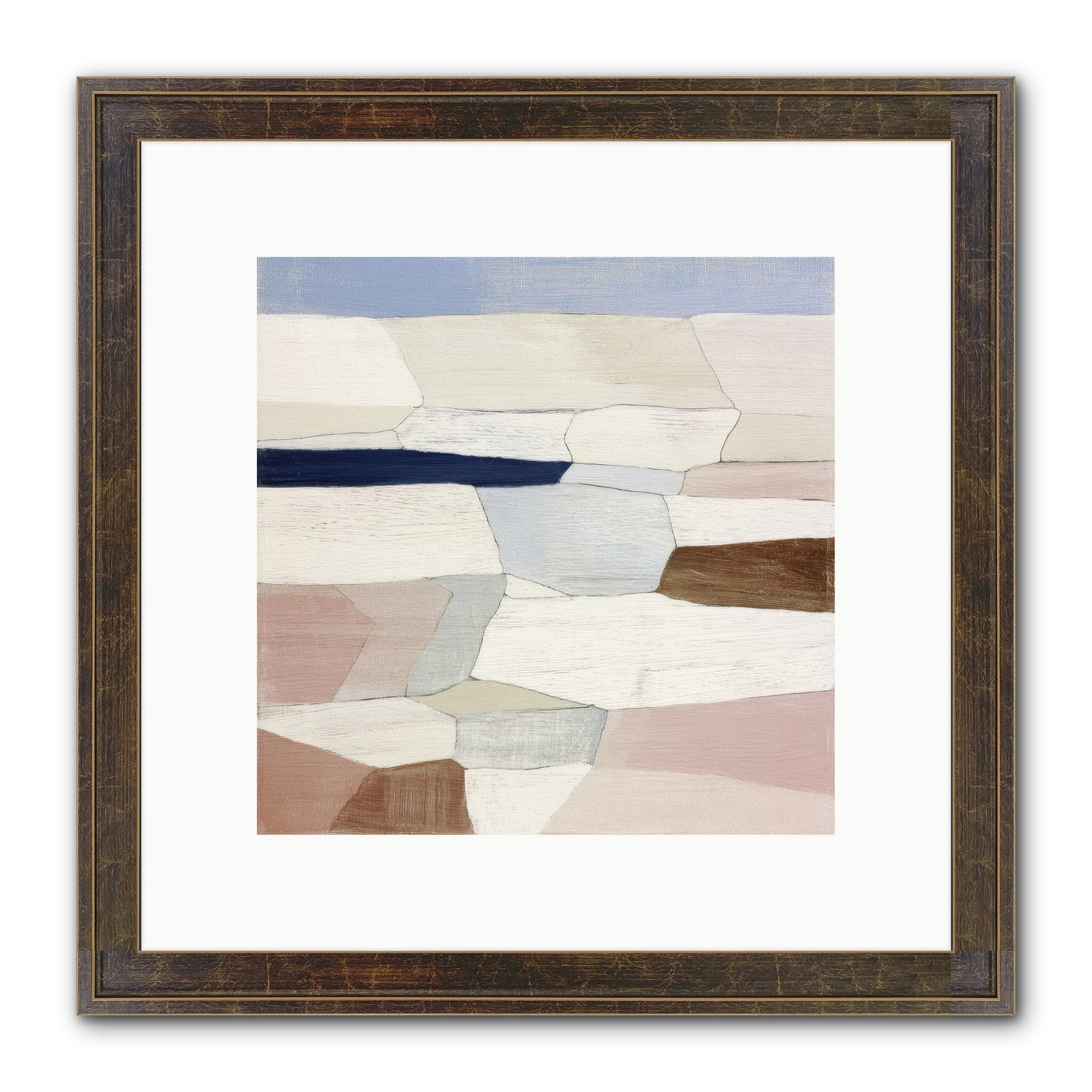Oyster Framed Print - Slimwoods Black/Gold 10x10