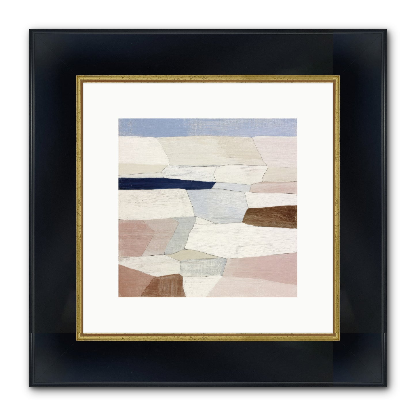 Oyster Framed Print - Wide Black w/Gold 10x10