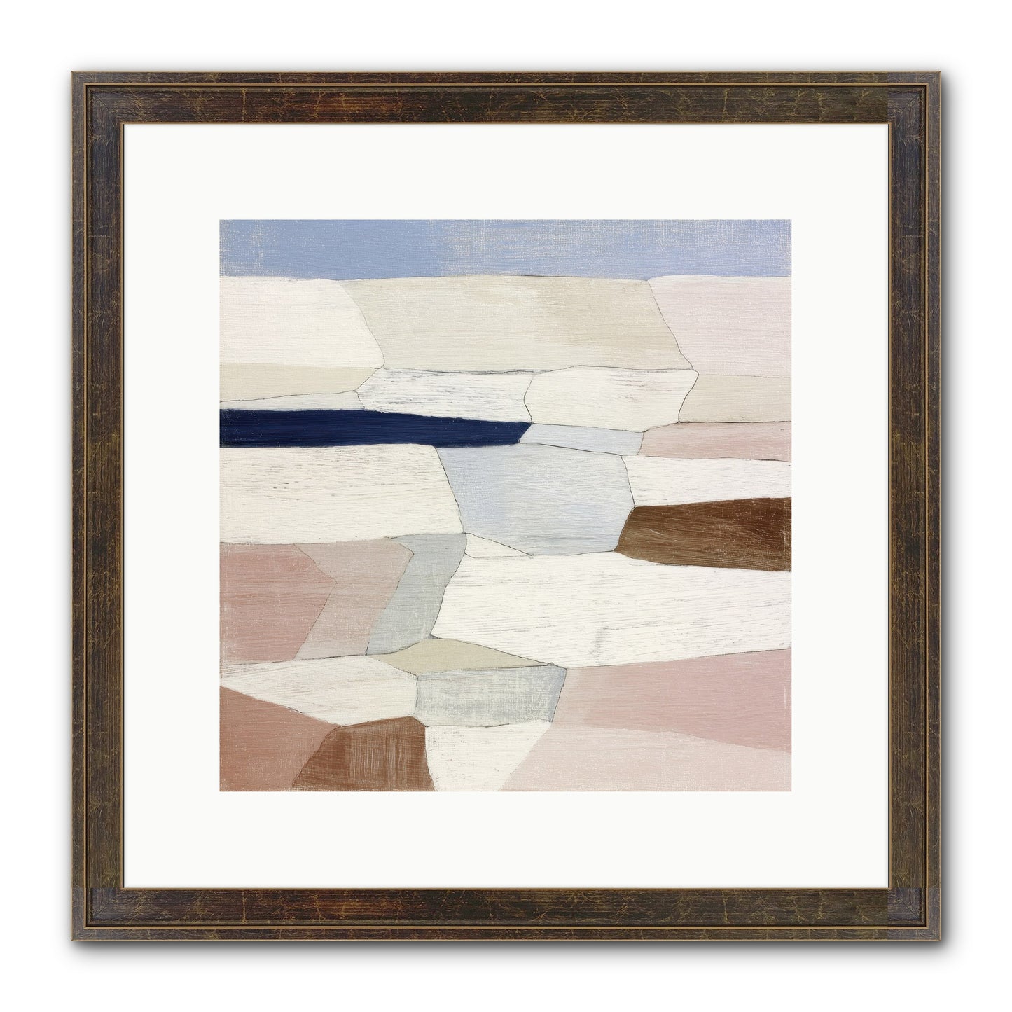 Oyster Framed Print - Slimwoods Black/Gold 12x12