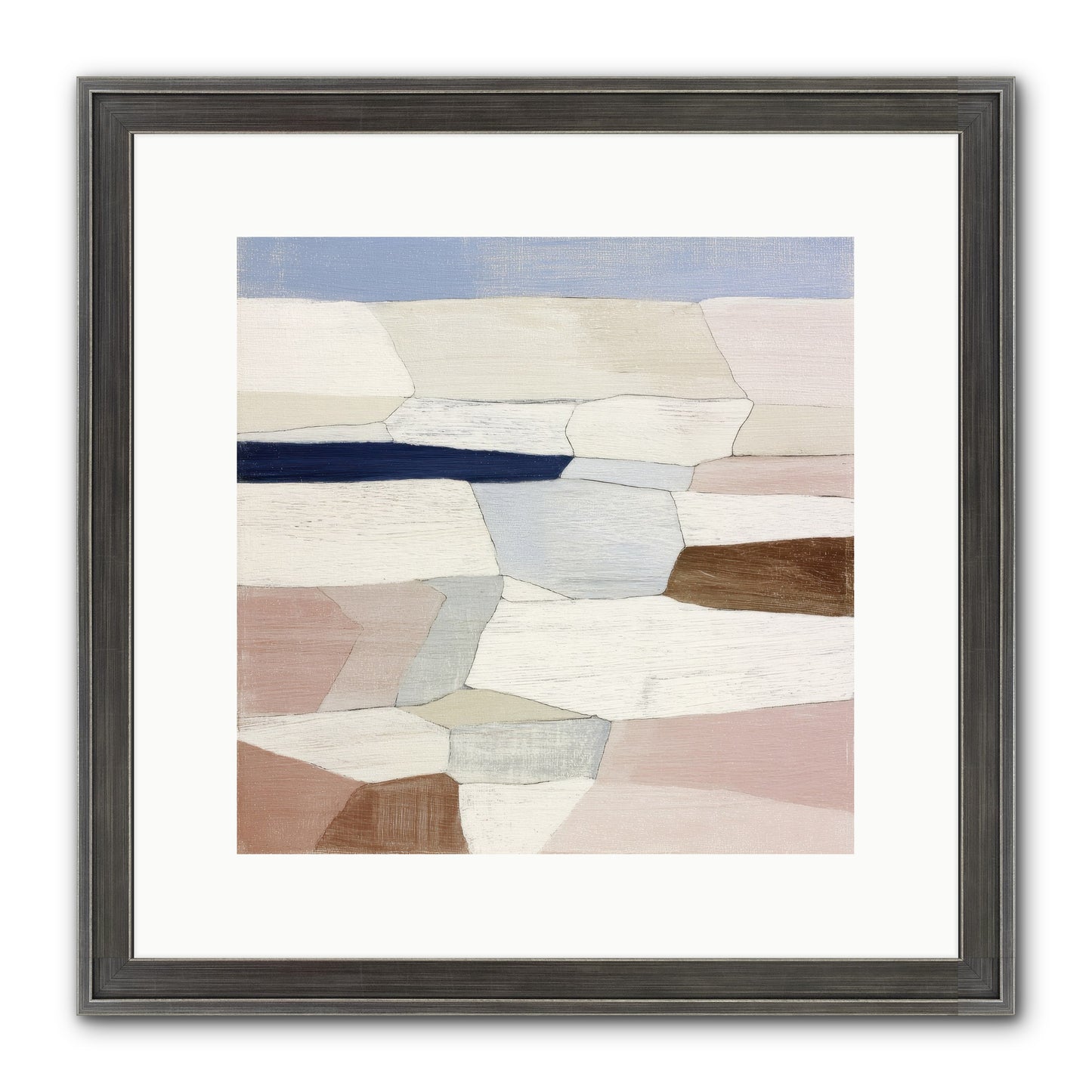Oyster Framed Print - Slimwoods Black/Silver 12x12