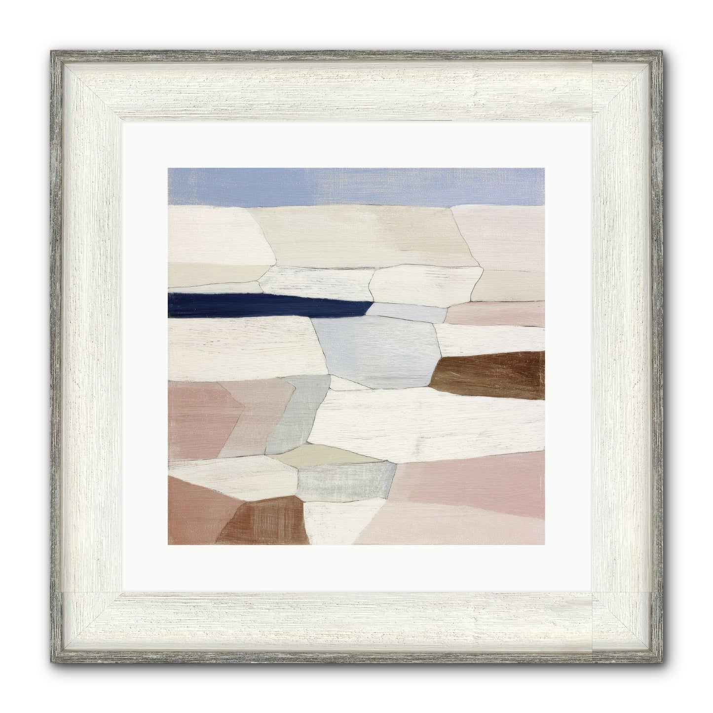 Oyster Framed Print - Driftwood White 16x16