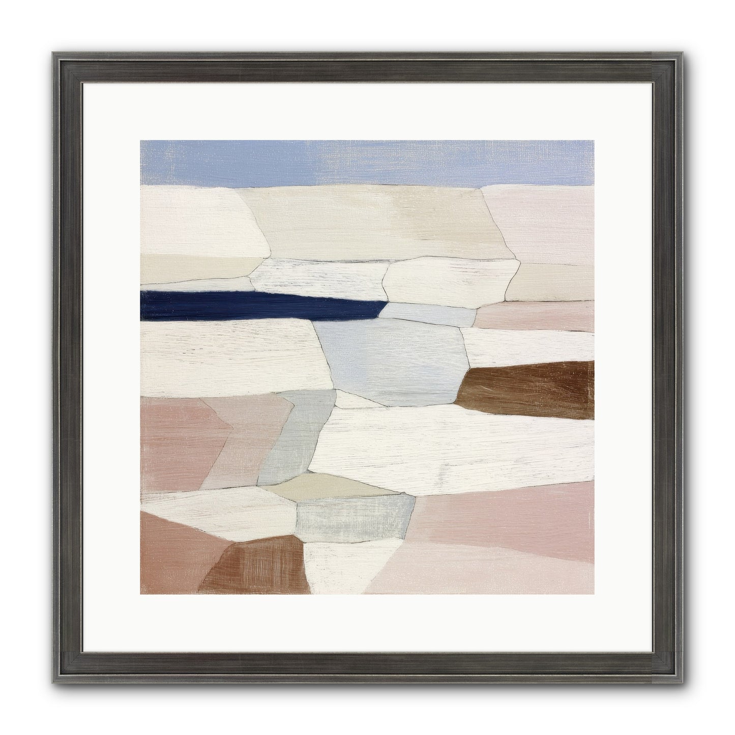 Oyster Framed Print - Slimwoods Black/Silver 16x16
