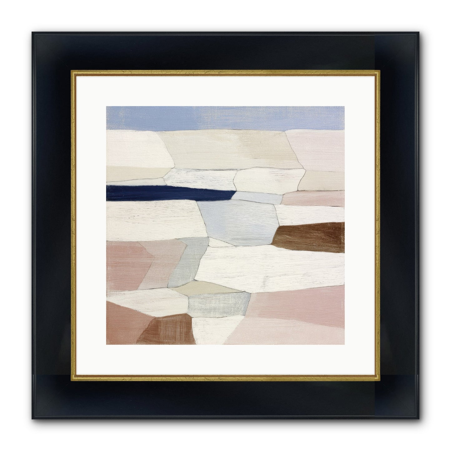 Oyster Framed Print - Wide Black w/Gold 16x16