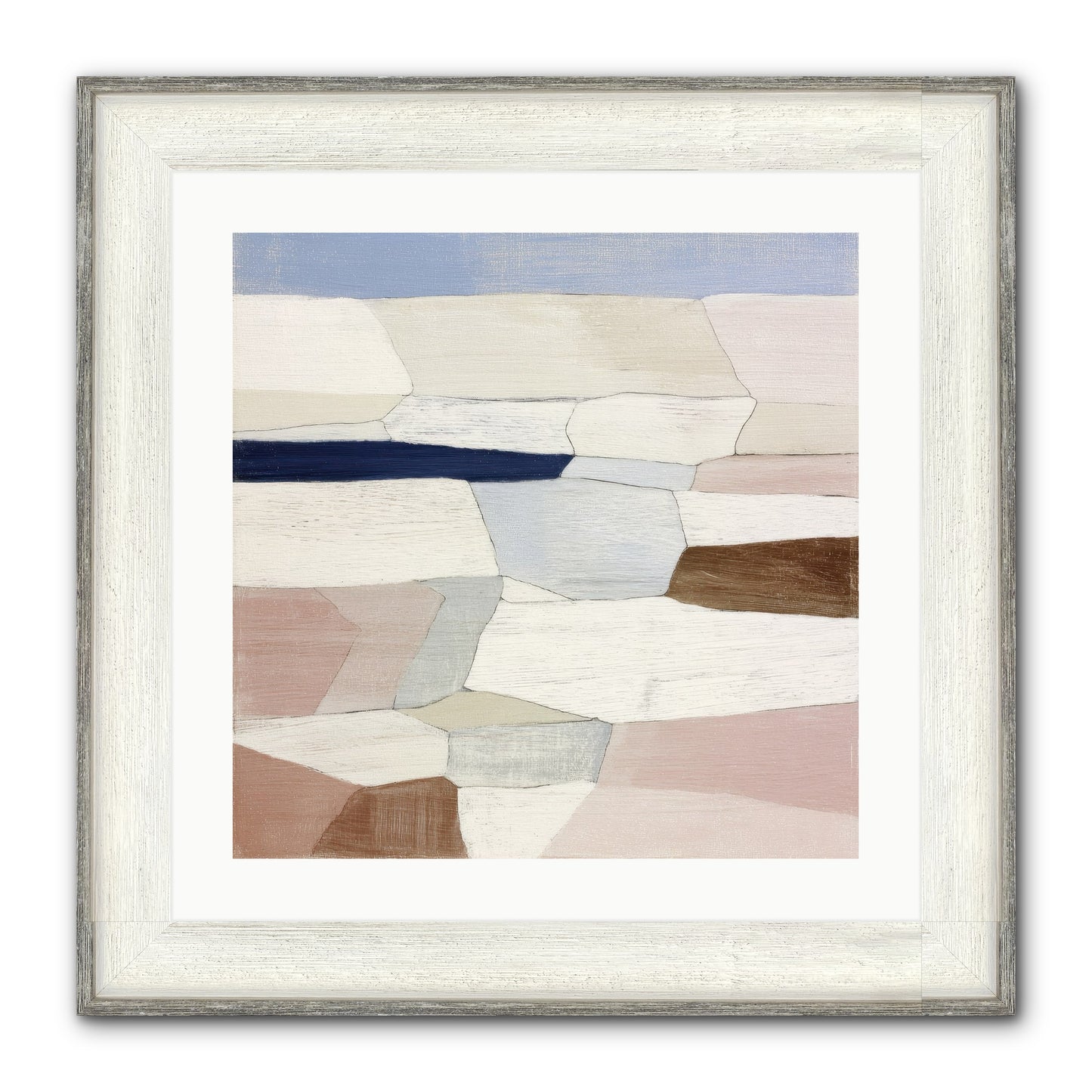 Oyster Framed Print - Driftwood White 20x20