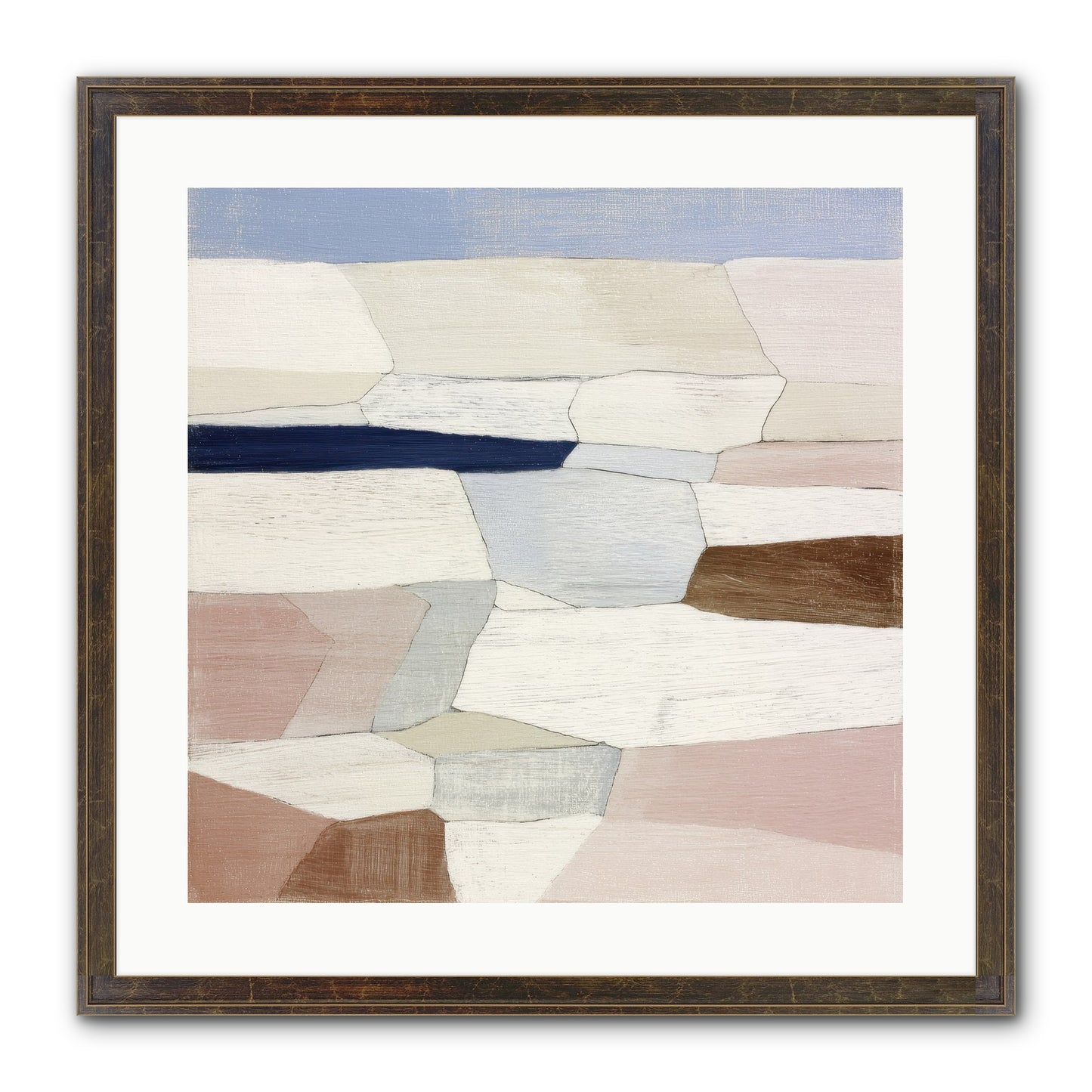 Oyster Framed Print - Slimwoods Black/Gold 20x20