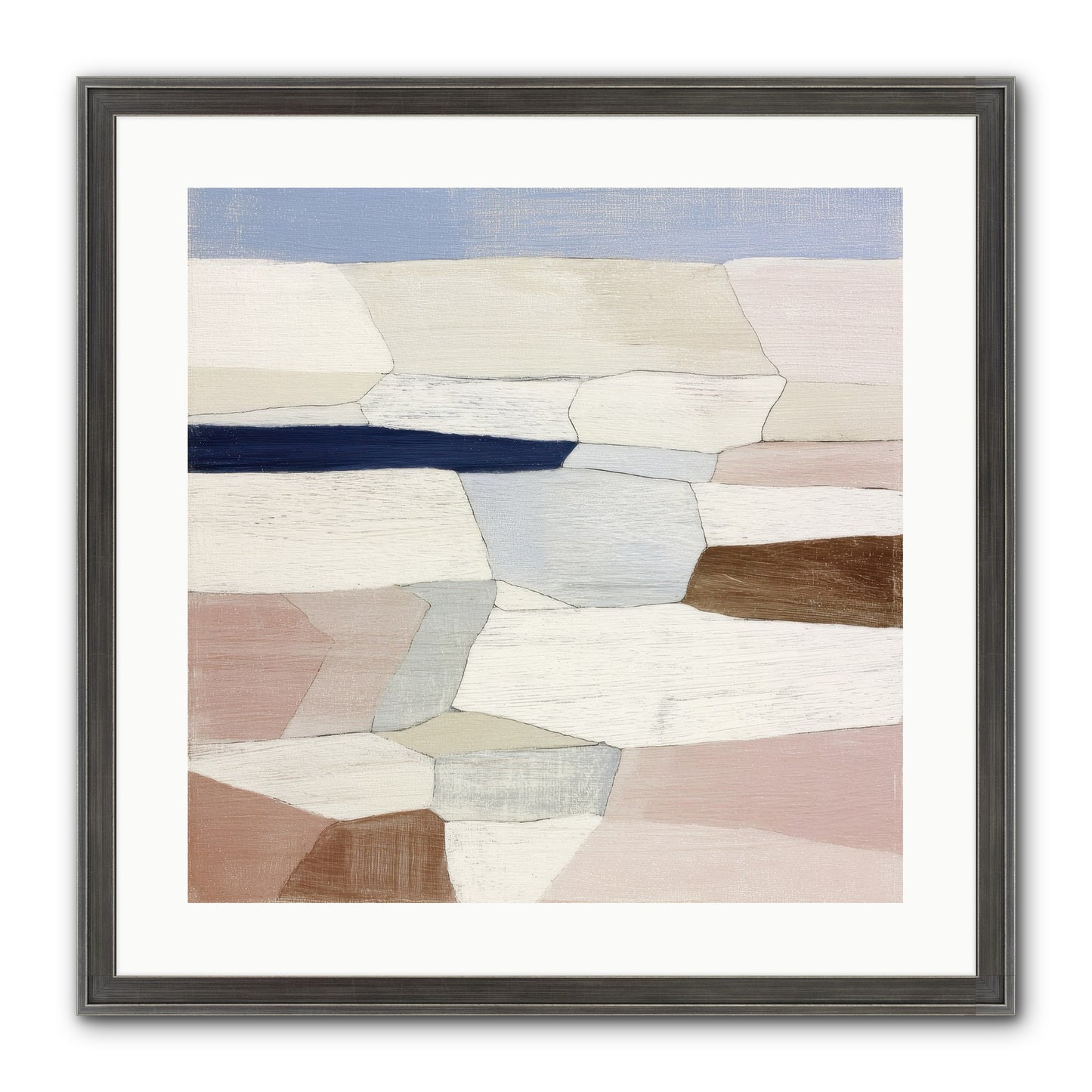 Oyster Framed Print - Slimwoods Black/Silver 20x20
