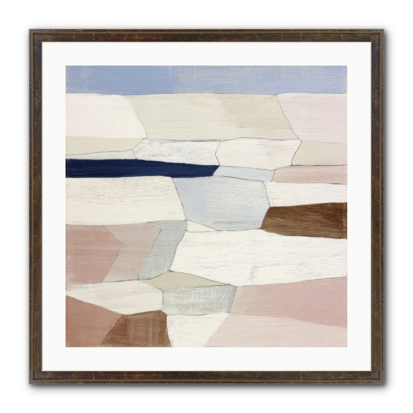 Oyster Framed Print - Slimwoods Black/Gold 24x24