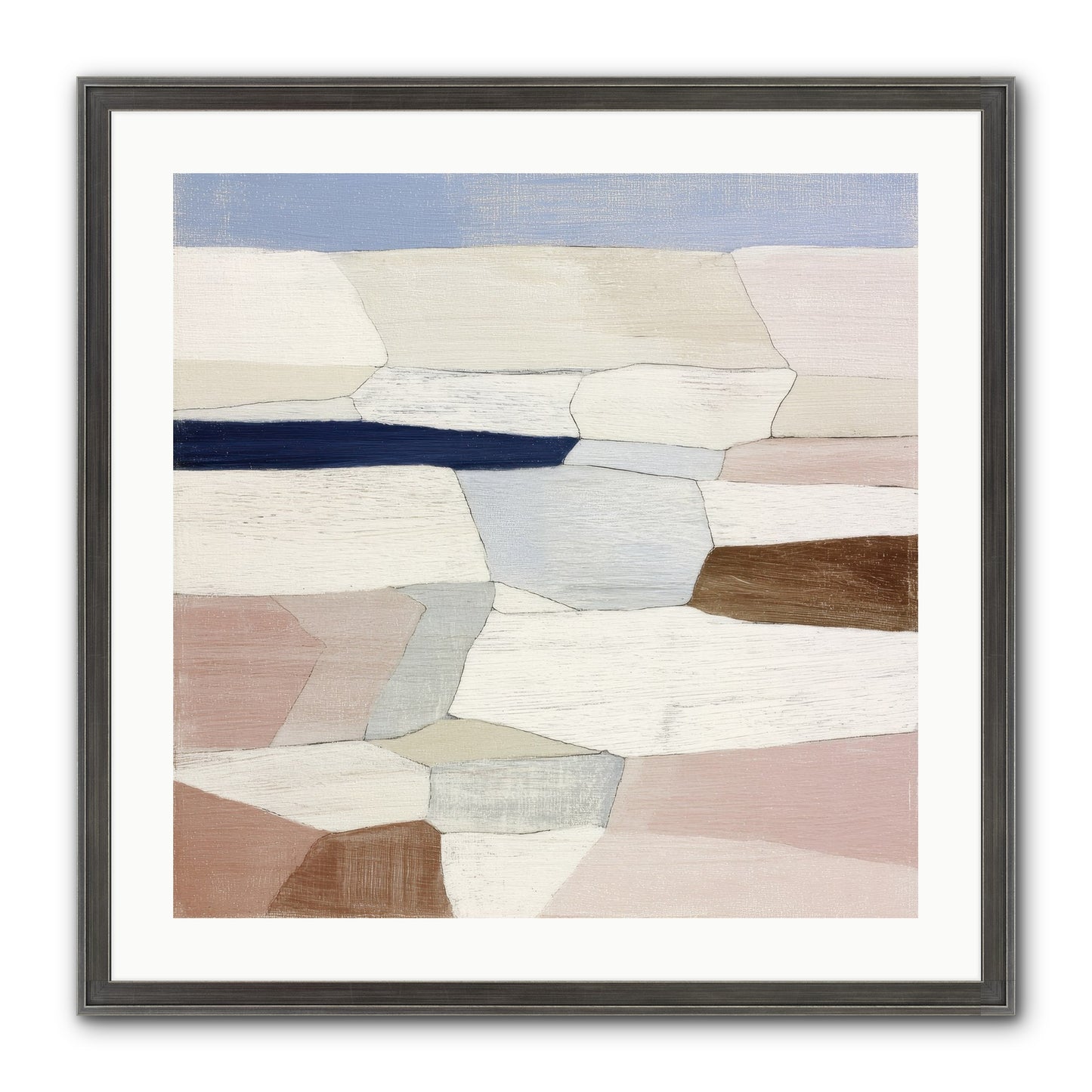 Oyster Framed Print - Slimwoods Black/Silver 24x24
