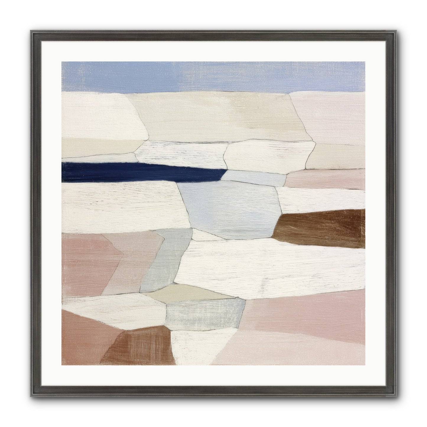 Oyster Framed Print - Slimwoods Black/Silver 30x30
