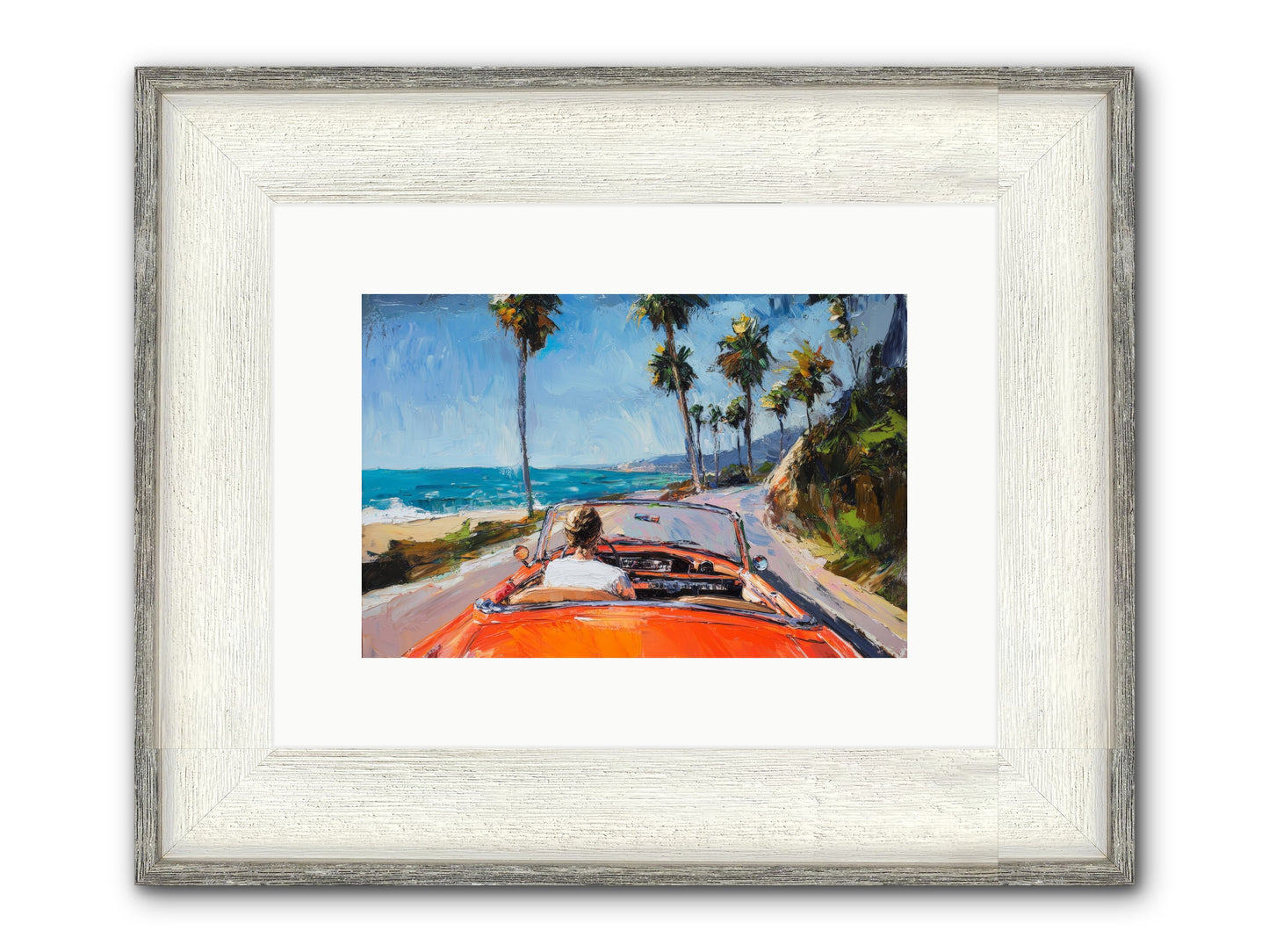 Pacific Coast Dreaming Framed Print - Driftwood White 12x8