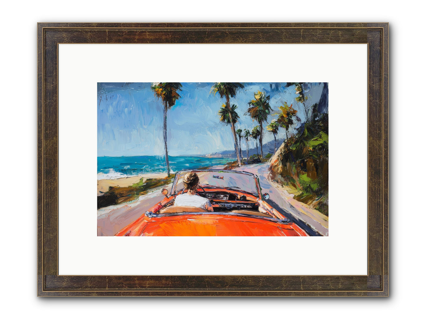 Pacific Coast Dreaming Framed Print - Slimwoods Black/Gold 12x8