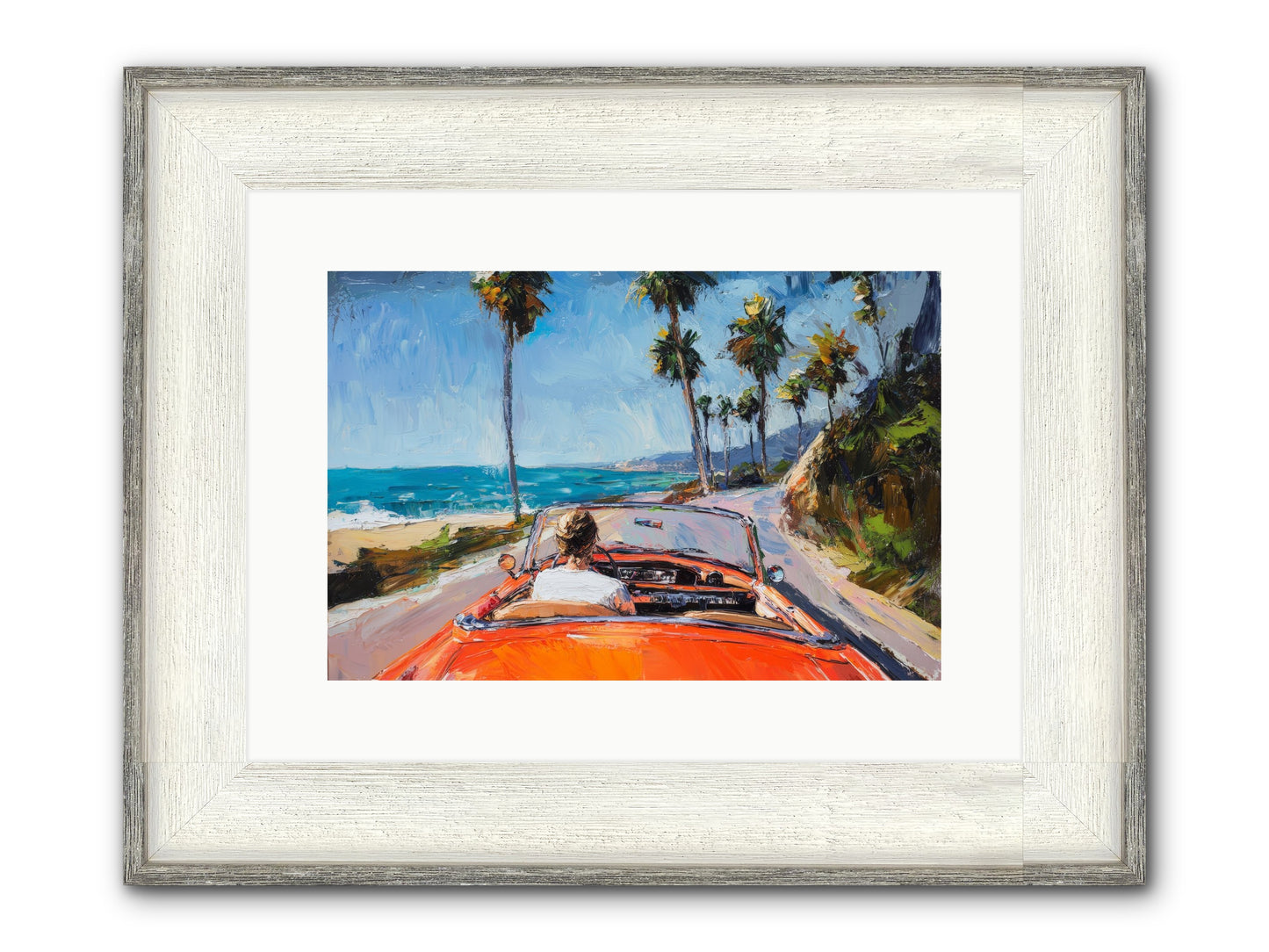 Pacific Coast Dreaming Framed Print - Driftwood White 15x10