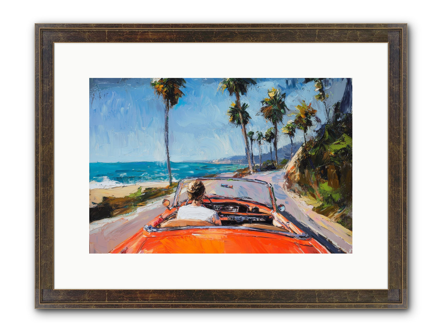 Pacific Coast Dreaming Framed Print - Slimwoods Black/Gold 15x10