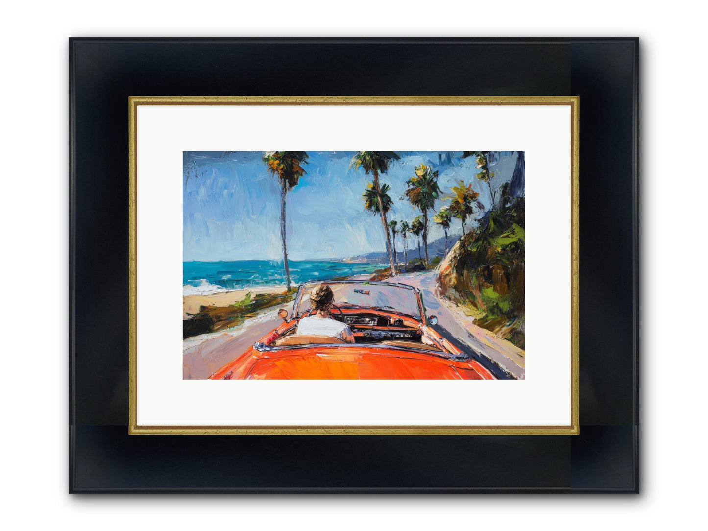 Pacific Coast Dreaming Framed Print - Wide Black w/Gold 15x10