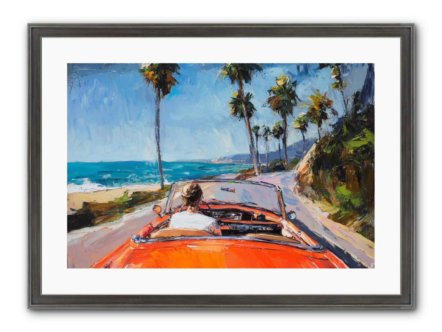 Pacific Coast Dreaming Framed Print - Slimwoods Black/Silver 24x16